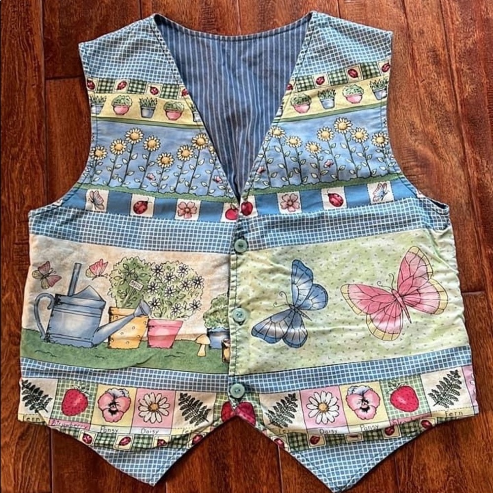 🍏🍎 Vintage “Gardening” Spring Vest 🍏🍎
